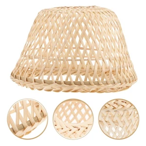 Bamboo Lantern Woven Lamp Shade Small Lampshades for Wall Lights Rattan - Picture 1 of 11