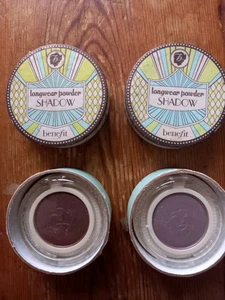 Benefit Discontinued Longwear Powder X 2 Eyeshadow New Boxed Rare Raincheck Kiss - Picture 1 of 9