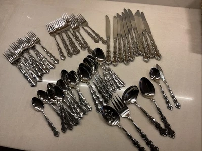Vintage Oneida Mozart Deluxe Stainless Flatware Service For 10 73 Pieces - Image 1 of 4