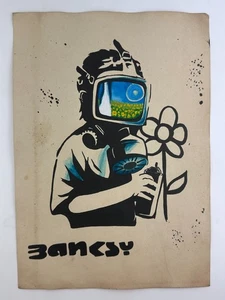 BANKSY Coa Certificate Drawing Vintage Painting Original Signed Stamped - Picture 1 of 3