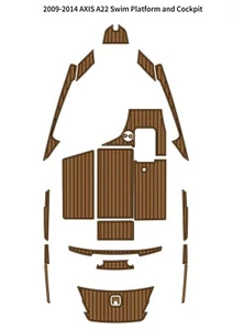 2009-2014 AXIS A22 Swim Platform Cockpit Pad Boat EVA Foam Teak Deck Floor Mat - Picture 1 of 24