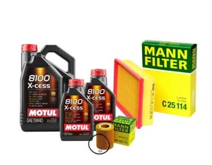 7L Motul 8100 X-CESS 5W40 Mann Filter Motor Air Oil Change Kit For BMW E36 Z3 L6 - Picture 1 of 1