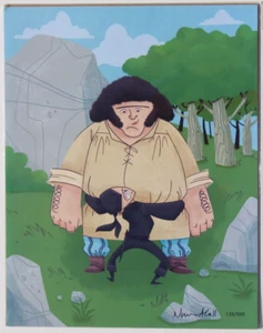 135/500 The Princess Bride (Westley & Fezzik)  11x14 ARTIST SIGNED Bam Box Art - Picture 1 of 1