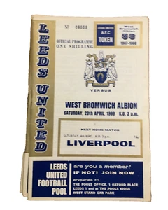 LEEDS UNITED V WEST BROMWICH ALBION - DIVISION ONE - 20/4/1968 - Picture 1 of 1