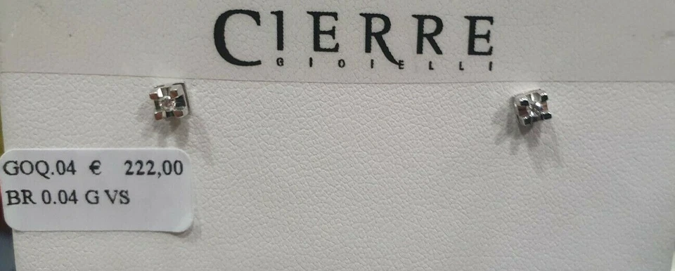 ORECCHINI PUNTO LUCE CIERRE DIAMANTI NATURALI VARIE CARATURE - Imagen 1 de 1