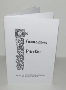 Reproducción de catálogo fonógrafo gramófono de teléfono Gram o lista de precios - Imagen 1 de 9