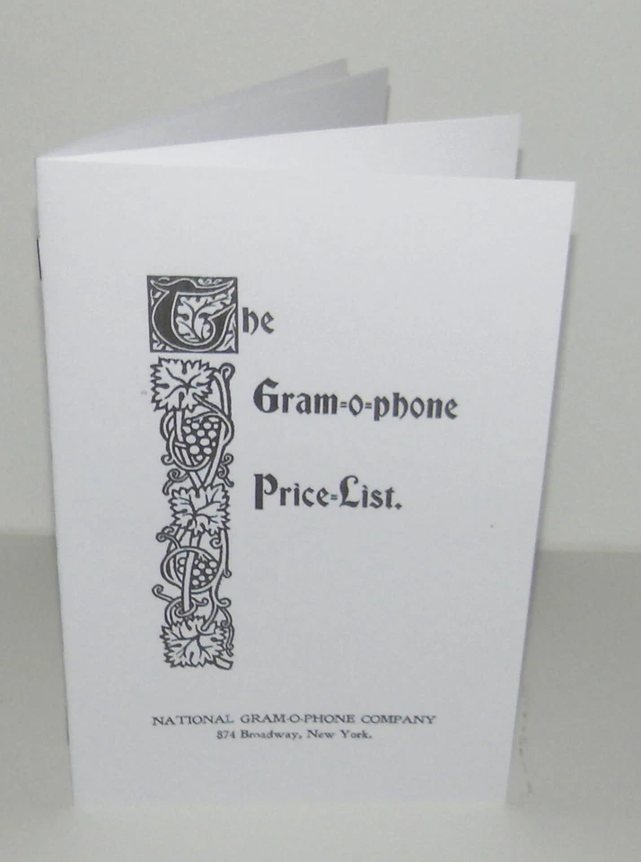 Gram o Phone  Phonograph Gramophone Price list Catalogue  Reproduction - Image 1 of 4