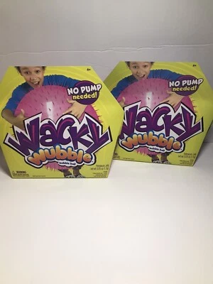 Wacky Wubble The Tear Resistant Super Bubble Ball Boing Lot of 2 Pink  NEW - Image 1 of 3