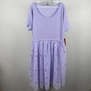 Girls Tutu Dress Size XL (14/16 Plus) Lavender Unicorn R Iridescent Short Sleeve - Picture 1 of 12