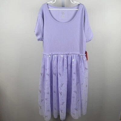 Girls Tutu Dress Size XL (14/16 Plus) Lavender Unicorn R Iridescent Short Sleeve - Image 1 of 4