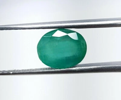 100% Natural Zambian Emerald Beautiful Oval Cut Birthstone Natural Emerald Oval  - Image 1 of 4