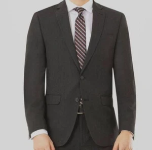 Izod Men's Gray Solid Classic-Fit Stretch Blazer Sport Coat Suit Jacket Size 44R - Picture 1 of 4