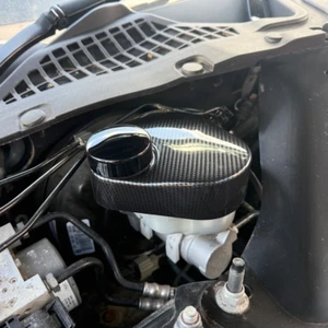 Ford Mustang (6th Gen) Brake Reservoir Cover Deluxe Carbon Fibre Effect Plastic - Picture 1 of 2