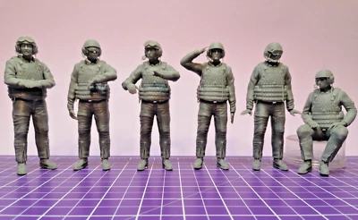 Abrams M1 US Panzer Crew 6er Set 1:16 Vollfiguren - Bild 1 von 4