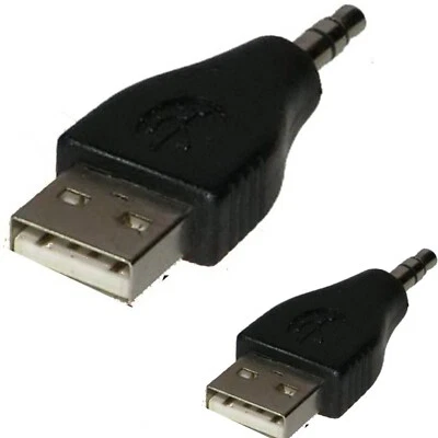 2 Stück AUDIO Adapter USB 2.0 Anschluß STECKER 3,5mm 3 pol Klinke Klinken stereo - Bild 1 von 2
