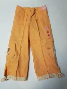 NWT Girls 9 Gymboree WILDFLOWER FIELDS orange cargo capri pants 2005 vtg - Picture 1 of 3