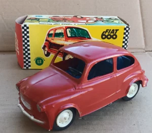 Rare Vintage 60's FIAT 600 plastic car Argentina Sanz New in Box - Picture 1 of 23