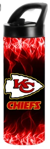 Kansas City Chiefs Inspired 20 oz Stainless Steel Insulated Water Bottle - Picture 1 of 1