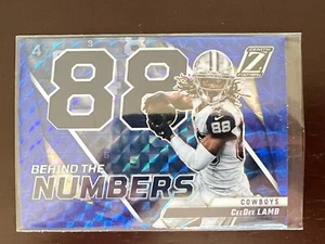 2022 Zenith Football CeeDee Lamb Behind the Numbers Blue Prizm Cowboys #BN-CL 1❓ - Picture 1 of 2