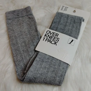 H&M Over Knees Socks 1 Pack Gray Size 5.5-7 - Picture 1 of 5