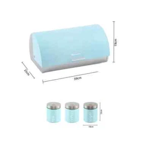 SQ Professional Dainty Metal Bread Bin with 3 Canisters Skyline 2700 - Picture 1 of 3