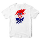 Croatia Torn Kids T Shirt shirt Football Country European Tournament Supporte...