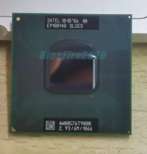 Intel Core 2 Duo T9800 CPU 2-Core 2.93GHz 6M 1066 Socket P SLGES Processor 35W - Picture 1 of 4