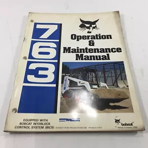 Genuine 1994 Bobcat 763 Operation & Maintenance Manual 6724027 - Picture 1 of 11