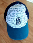 Seattle Mariners Toddler Hat Baseball Hearts Peace Sign Adjustable Cap New