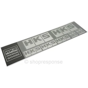 HKS 51007-AK231 Metal Logo Decal Sticker Sheet Brushed Silver Die-Cut JAPAN - Picture 1 of 2