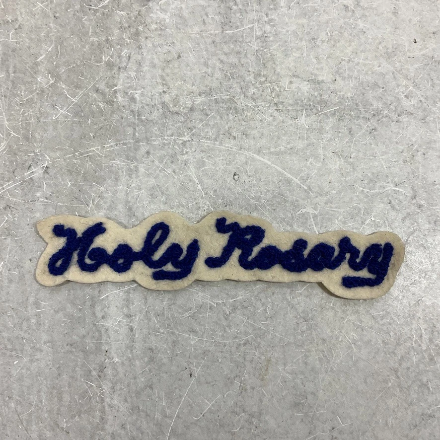Vintage Holy Rosary Embroidery Patch Sew-On - Image 1 of 3