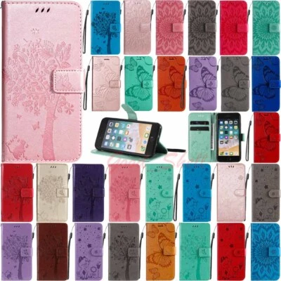 For iPhone SE 2020 2nd 3rd Gen 2022 Wallet Card Holder Leather Phone Case Cover - Image 1 of 4