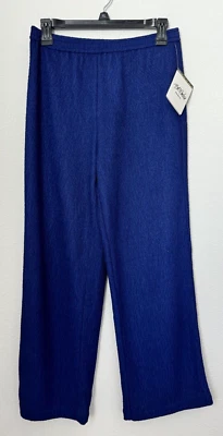 Pantalones de mujer Bob Mackie vintage azules empacables usables arte XS Petite Foto 1 de 4