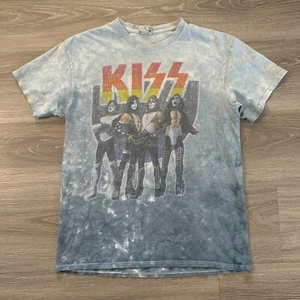 2013 Kiss Camiseta Adulto Mediana Azul Tie Tye Algodón Mangas Cortas - Imagen 1 de 9