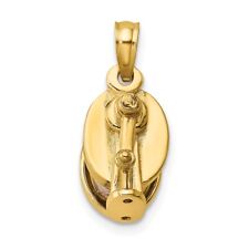 14K Yellow Gold 3-D Moveable Pencil Sharpener Charm
