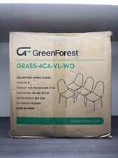 GreenForest Dining Chair FOREST GREEN 4pk *NEW OPEN BOX* #TL-140