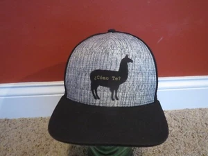 Prana Como Te LLama? Journeyman Snapback Mesh Trucker black Hat Cap Unisex - Picture 1 of 9