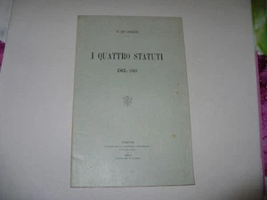DE CESARE I QUATTRO STATUTI DEL 1848 RASSEGNA NAZIONALE - Picture 1 of 1