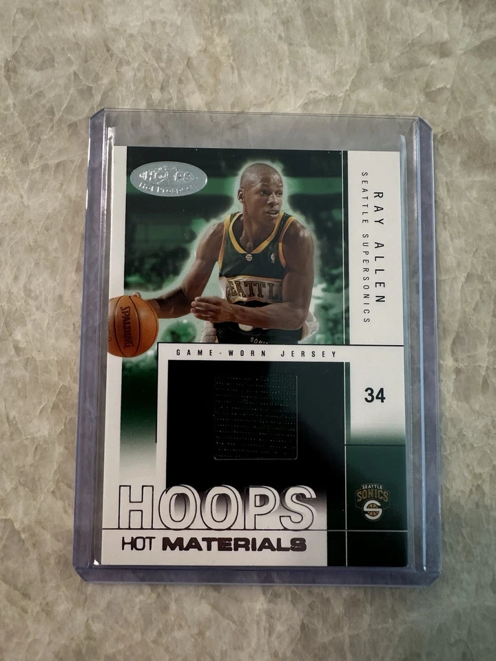 2004-05 Fleer Hoops Hot Prospects - Hot Materials Ray Allen #HM-RA /500 (MEM) - Image 1 of 4