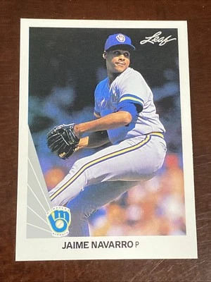 1990 Leaf Baseball    #85 - Jaime Navarro - Milwaukee Brewers - Image 1 of 2