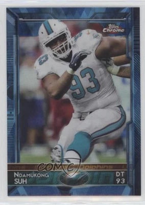 2015 Topps Chrome Hot Box Blue Diamond Refractor Ndamukong Suh #22 - Image 1 of 2