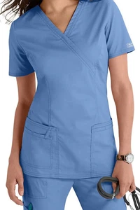 Cherokee Scrub Top Core Stretch Mock Wrap Clearance Sale 4728 - Picture 1 of 16