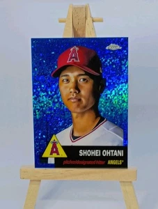 2022 Shohei Ohtani #1 SP 146/199 Topps Chrome Plat. Ann. Blue Mini Diamond - Picture 1 of 7