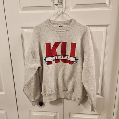 vintage russell athletic Sweater  Jayhawks  Adult Size Large - Image 1 of 4