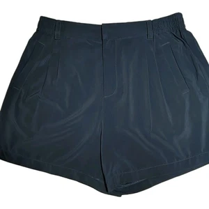 Vuori Villa Trouser Shorts Women Large Elastic Back Waist Navy Blue L #VW3079 - Picture 1 of 11