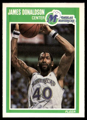 1989-90 Fleer James Donaldson Dallas Mavericks #34 - Image 1 of 2