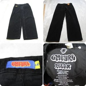 Empyre Relax Corduroy Pants Juniors 27X24 Black Adjustable Waist Straight Leg - Picture 1 of 16