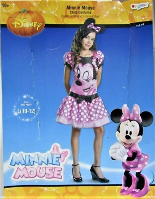 Disney Minnie Mouse Rosa Halloween Disfraz Para Adolescente Talla Grande 10 - 12 Años Foto 1 de 3