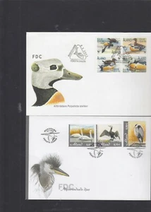 Aland Bird FDC choice 2001 WWF Eider Ducks 2005 Whooper Swan Heron Cormorant - Picture 1 of 3