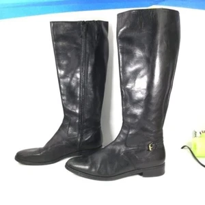 Bota de montar alta de cuero para mujer Ralph Lauren negra talla 8,5 - Imagen 1 de 11